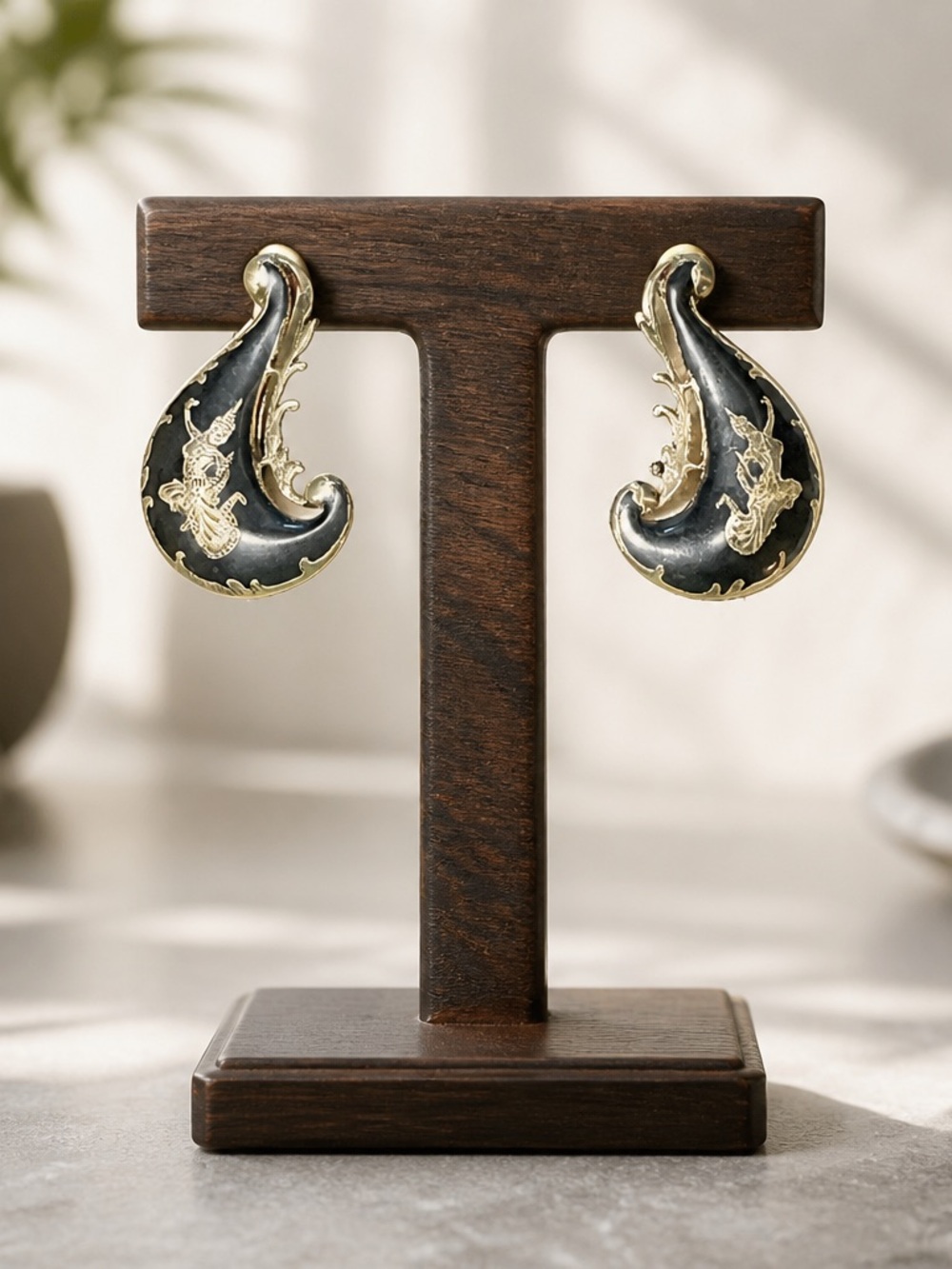 Vintage Siam Sterling Earrings